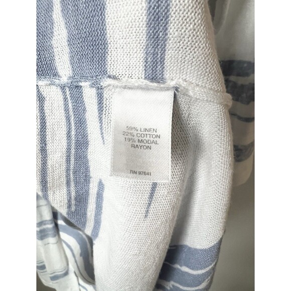 Pure Jill Long Line Duster Sweater Cardigan Linen Blend Kimono Lagenlook Size M - Picture 5 of 5